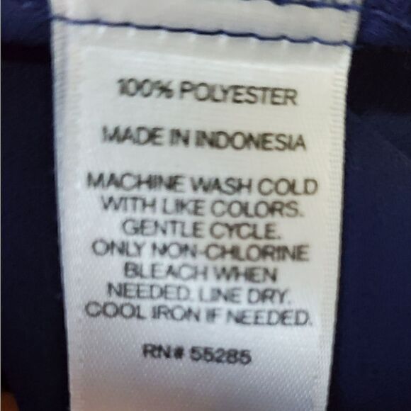 Express Blue Short Sleeve Blouse - Picture 6 of 7